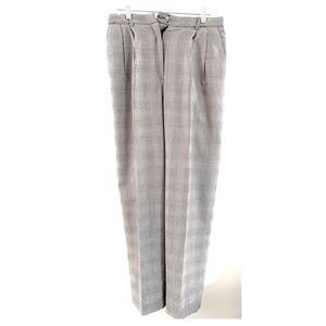Kate Hill Slim Plaid Workwear Tailored Pant Size 8